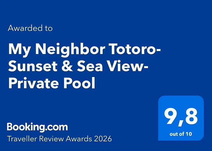 My νeighbor Totoro-sunset & Sea View-private Pool